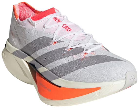 Кроссовки мужские Adidas Adizero Prime X3 Strung Ftwwht/Ftwwht/Lucred - Фото 4 большая