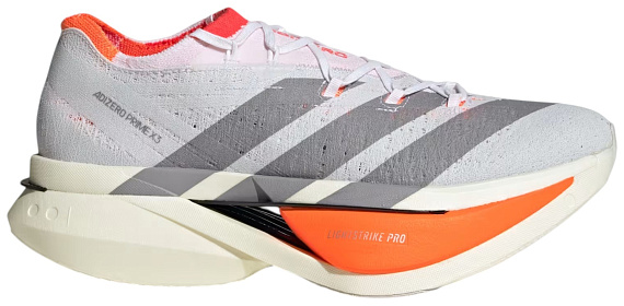 Кроссовки мужские Adidas Adizero Prime X3 Strung Ftwwht/Ftwwht/Lucred - Фото 1 большая