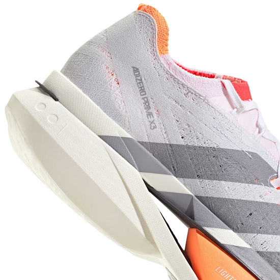 Кроссовки мужские Adidas Adizero Prime X3 Strung Ftwwht/Ftwwht/Lucred - Фото 8 большая