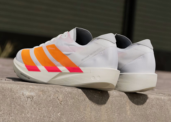 Кроссовки мужские Adidas Adizero Takumi Sen 11 Ftwwht/Luor/Lucred - Фото 4 большая