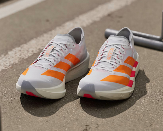 Кроссовки мужские Adidas Adizero Takumi Sen 11 Ftwwht/Luor/Lucred - Фото 3 большая