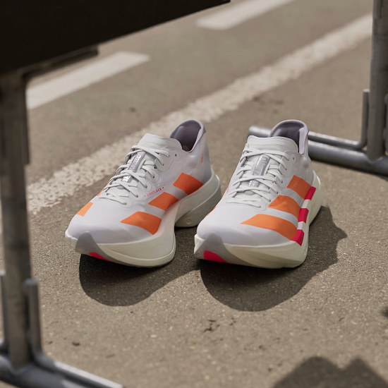 Кроссовки мужские Adidas Adizero Adios Pro 4 Ftwwht/Luor/Lucred - Фото 3 большая
