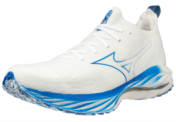 Кроссовки мужские Mizuno Wave Neo Wind Undyed White/Peace Blue - Фото 4 большая
