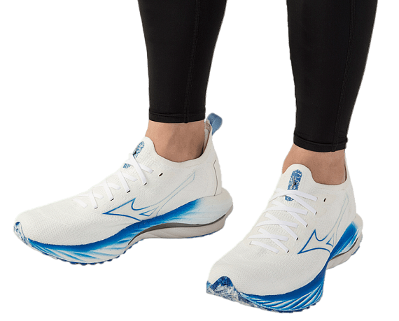Кроссовки мужские Mizuno Wave Neo Wind Undyed White/Peace Blue - Фото 9 большая