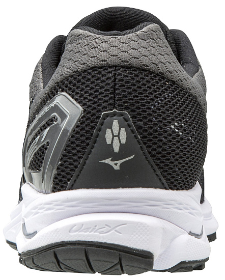 Кроссовки мужские Mizuno Wave Rider 21 Black/Black/Silver  - Фото 4 большая