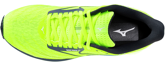 Кроссовки мужские Mizuno Wave Rider 29 Lightning Yellow/Estate Blue/S - Фото 4 большая