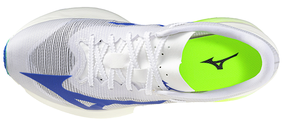 Кроссовки Mizuno Hyperwarp Pro White/Lightning Yellow/Hyper B - Фото 4 большая