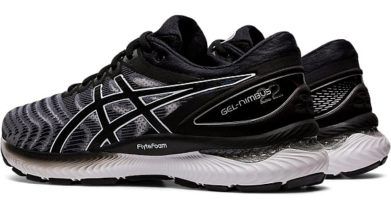 Кроссовки мужские ASICS GEL-Nimbus 22 Wide White/Black - Фото 7 большая