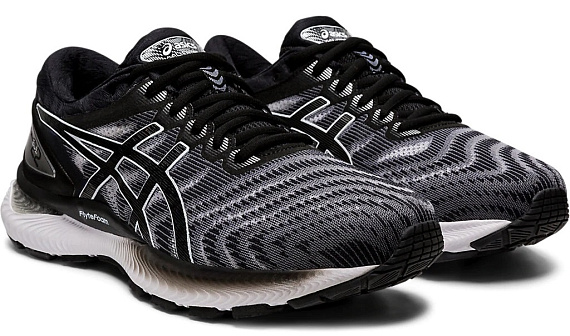 Кроссовки мужские ASICS GEL-Nimbus 22 Wide White/Black - Фото 8 большая