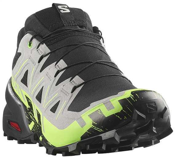 Кроссовки мужские Salomon Speedcross 6 Gtx Black/Alloy/Green Gecko - Фото 3 большая