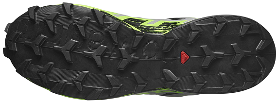Кроссовки мужские Salomon Speedcross 6 Gtx Black/Alloy/Green Gecko - Фото 6 большая