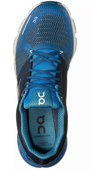 Кроссовки мужские On Cloudflyer Blue/White - Фото 3 большая