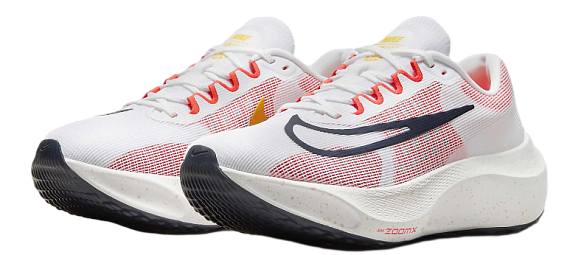Кроссовки мужские Nike Zoom Fly 5 White/Obsidian-Bright Crimson - Фото 3 большая