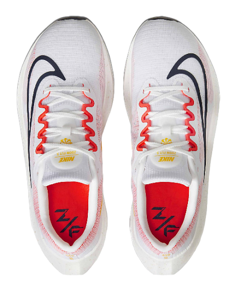 Кроссовки мужские Nike Zoom Fly 5 White/Obsidian-Bright Crimson - Фото 4 большая