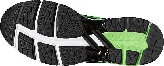 Кроссовки мужские ASICS Gt-1000 5 Черный/Светло Зеленый/Карбон - Фото 3 большая