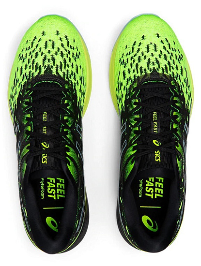 Кроссовки мужские ASICS Dynaflyte 4 Black/Safety Yellow - Фото 4 большая