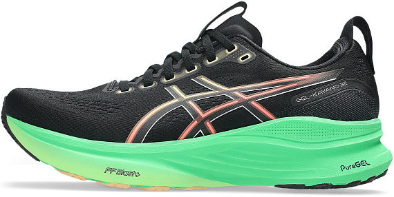 Кроссовки мужские ASICS Gel-Kayano 32 Black/Vital Green - Фото 8 большая