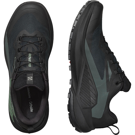 Кроссовки мужские Salomon Genesis Gtx Black/Agave Green/Urban Chic - Фото 2 большая