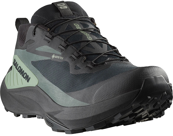 Кроссовки мужские Salomon Genesis Gtx Black/Agave Green/Urban Chic - Фото 5 большая