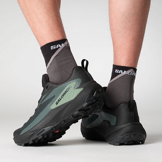 Кроссовки мужские Salomon Genesis Gtx Black/Agave Green/Urban Chic - Фото 8 большая