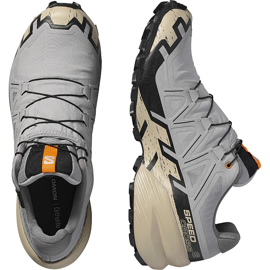 Кроссовки мужские Salomon Speedcross 6 Gtx Gull/White Pepper/Black - Фото 2 большая