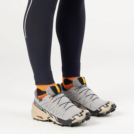 Кроссовки мужские Salomon Speedcross 6 Gtx Gull/White Pepper/Black - Фото 7 большая