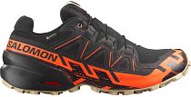 Кроссовки мужские Salomon Speedcross 6 Gtx Black/Shocking Orange/White Pepper