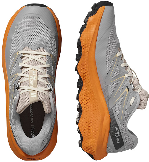 Кроссовки мужские Salomon Ultra Flow 2 Gtx Gull/Turmeric/White Pepper - Фото 2 большая