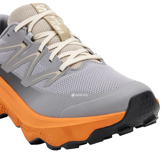 Кроссовки мужские Salomon Ultra Flow 2 Gtx Gull/Turmeric/White Pepper - Фото 8 большая