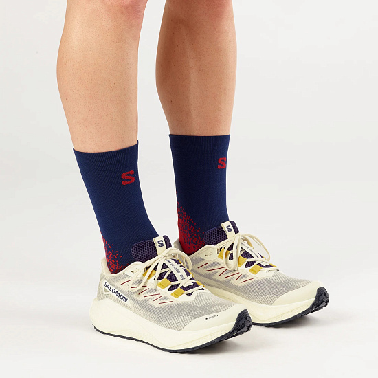 Кроссовки мужские Salomon Aero Blaze 3 Grvl Gtx Vanilla Ice/Astral Aura/Lemon - Фото 7 большая