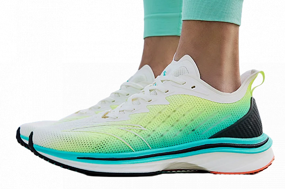 Кроссовки мужские Anta Mach Ivory White/Florid Yellow/Fluorescent Aqua Green - Фото 1 большая