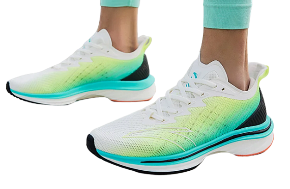 Кроссовки мужские Anta Mach Ivory White/Florid Yellow/Fluorescent Aqua Green - Фото 2 большая