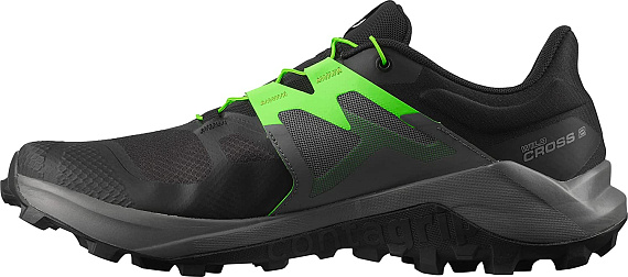 Кроссовки мужские Salomon Wildcross 2 Black/QuSh/Green G - Фото 3 большая