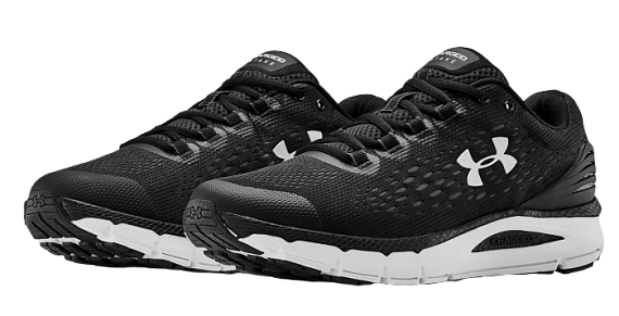 Кроссовки мужские Under Armour Charged Intake 4 Black/White - Фото 4 большая