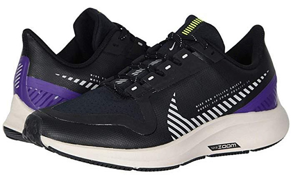 Кроссовки мужские Nike Air Zoom Pegasus 36 Shield Black/Silver/Desert Sand/Voltage Purple - Фото 6 большая