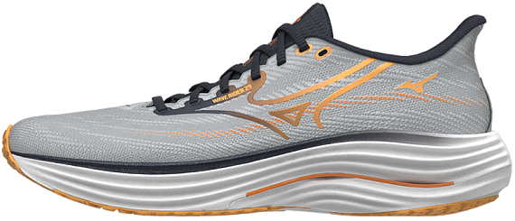 Кроссовки мужские Mizuno Wave Rider 29 Harbor Mist/Baritone Blue/Tang - Фото 3 большая