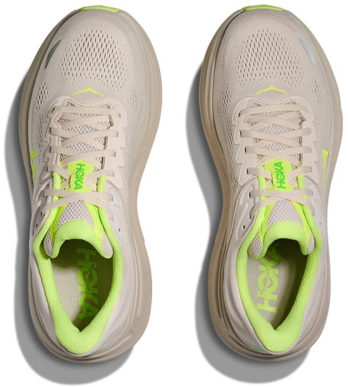 Кроссовки мужские Hoka Bondi 9 Grout Neon Yuzu - Фото 3 большая