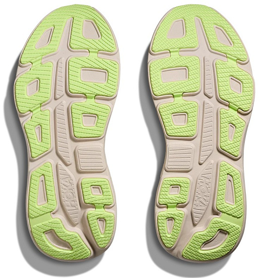 Кроссовки мужские Hoka Bondi 9 Grout Neon Yuzu - Фото 5 большая