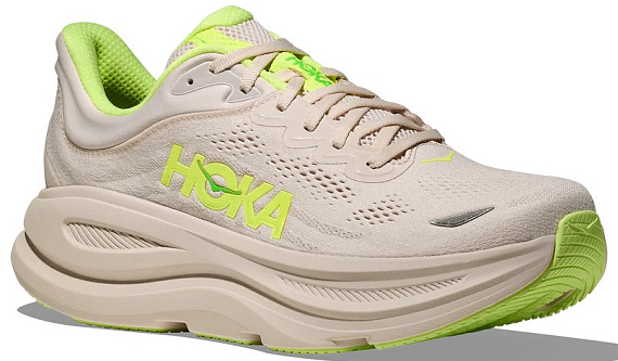 Кроссовки мужские Hoka Bondi 9 Grout Neon Yuzu - Фото 6 большая