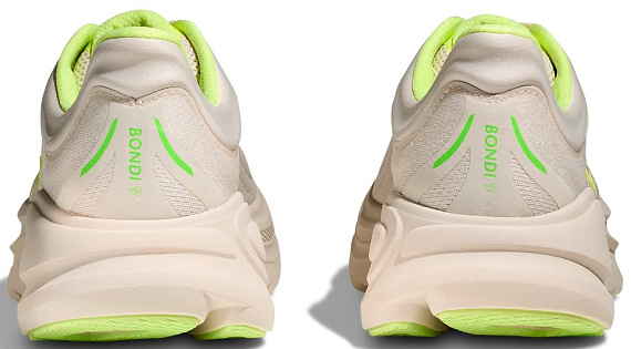Кроссовки мужские Hoka Bondi 9 Grout Neon Yuzu - Фото 7 большая