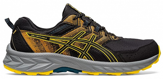 Кроссовки мужские ASICS Gel-Venture 9 Black/Golden Yellow - Фото 1 большая
