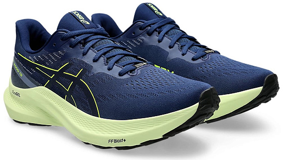 Кроссовки мужские ASICS Gt-2000 12 Gtx Blue Expanse/Safety Yellow - Фото 2 большая