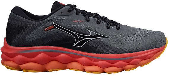 Кроссовки мужские Mizuno Wave Sky 7 Turbulence/Nickel/Hot Coral - Фото 1 большая