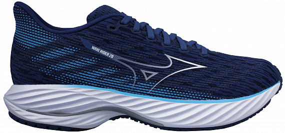 Кроссовки мужские Mizuno Wave Rider 28 Estate Blue/White/River Blue - Фото 1 большая