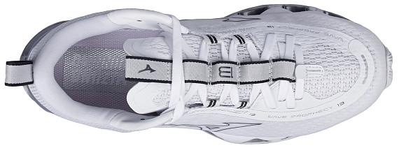 Кроссовки Mizuno Wave Prophecy 13 White/Metallic Gray/Silver - Фото 5 большая