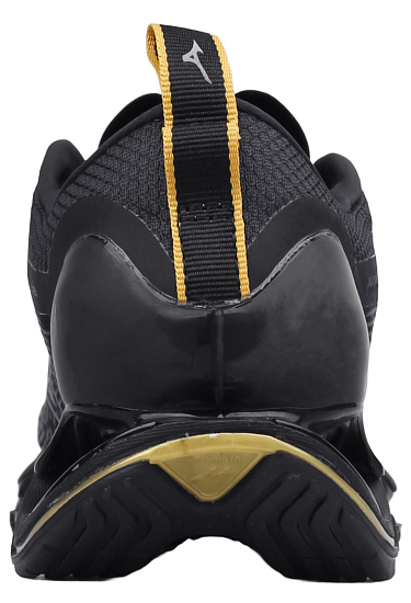 Кроссовки Mizuno Wave Prophecy 13 Black/Gold/Metallic Gray - Фото 3 большая