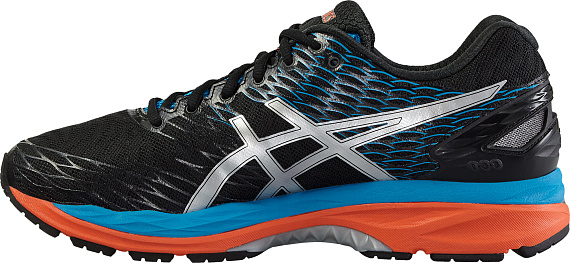Кроссовки мужские ASICS Gel-Nimbus 18 черный\серебристо-серый\синий - Фото 2 большая