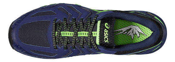 Кроссовки мужские ASICS GEL-FujiAttack 5 G-TX Черный/Зеленый/Синий - Фото 5 большая