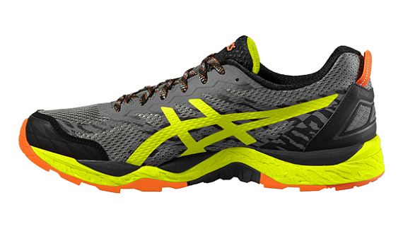 Кроссовки мужские ASICS Gel-FujiTrabuco 5 Gtx Серый/Желтый/Черный - Фото 4 большая