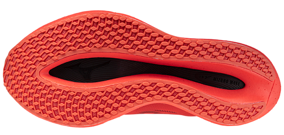 Кроссовки Mizuno Wave Rebellion Pro 2 Dubarry/Cranberry/Black - Фото 7 большая